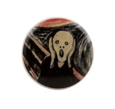 The Scream Painting Multicolor Cabinet Knob